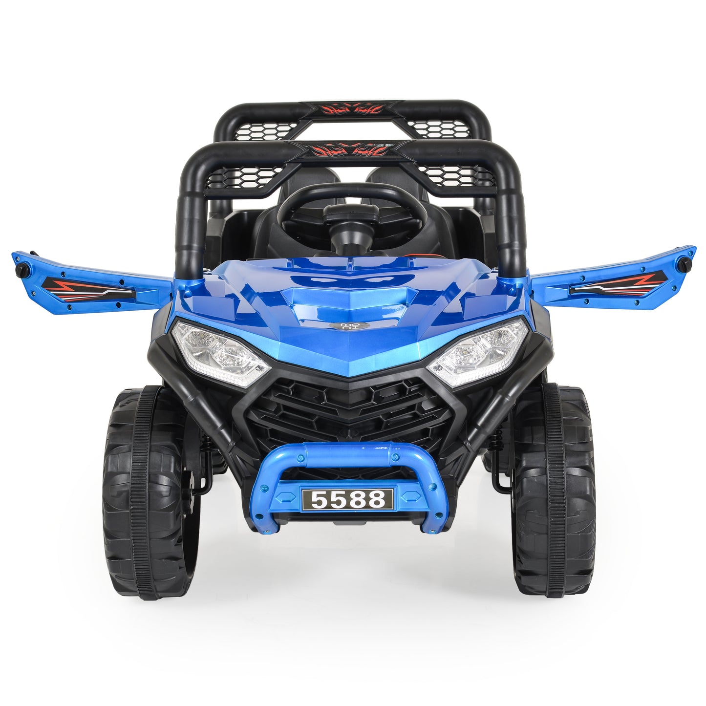 Акумулаторен джип 5588 Fast utv син металик