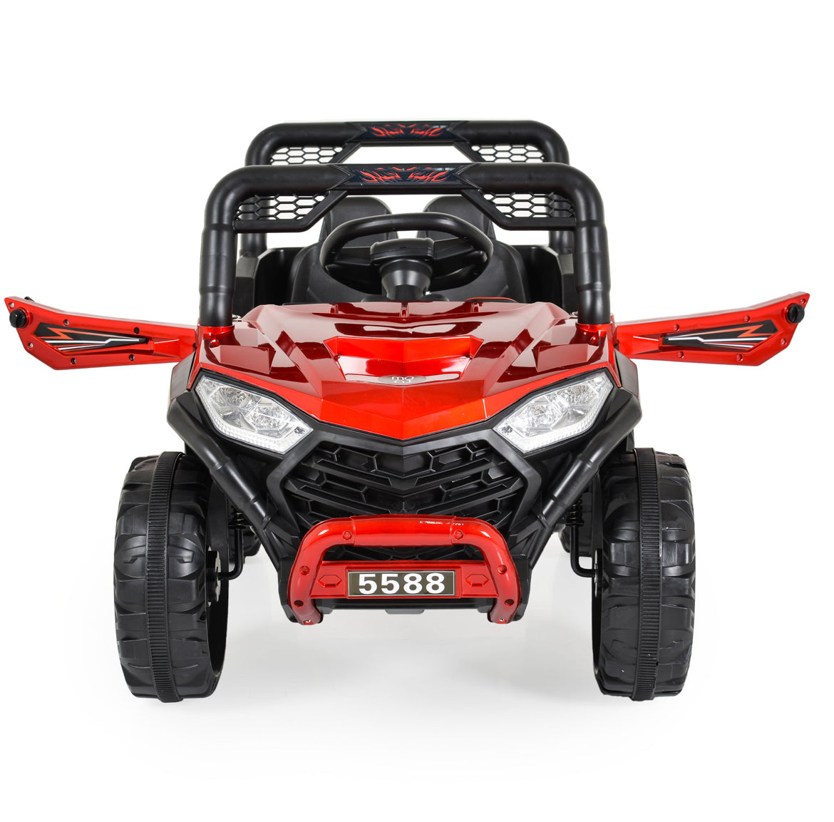 Акумулаторен джип 5588 Fast utv червен металик